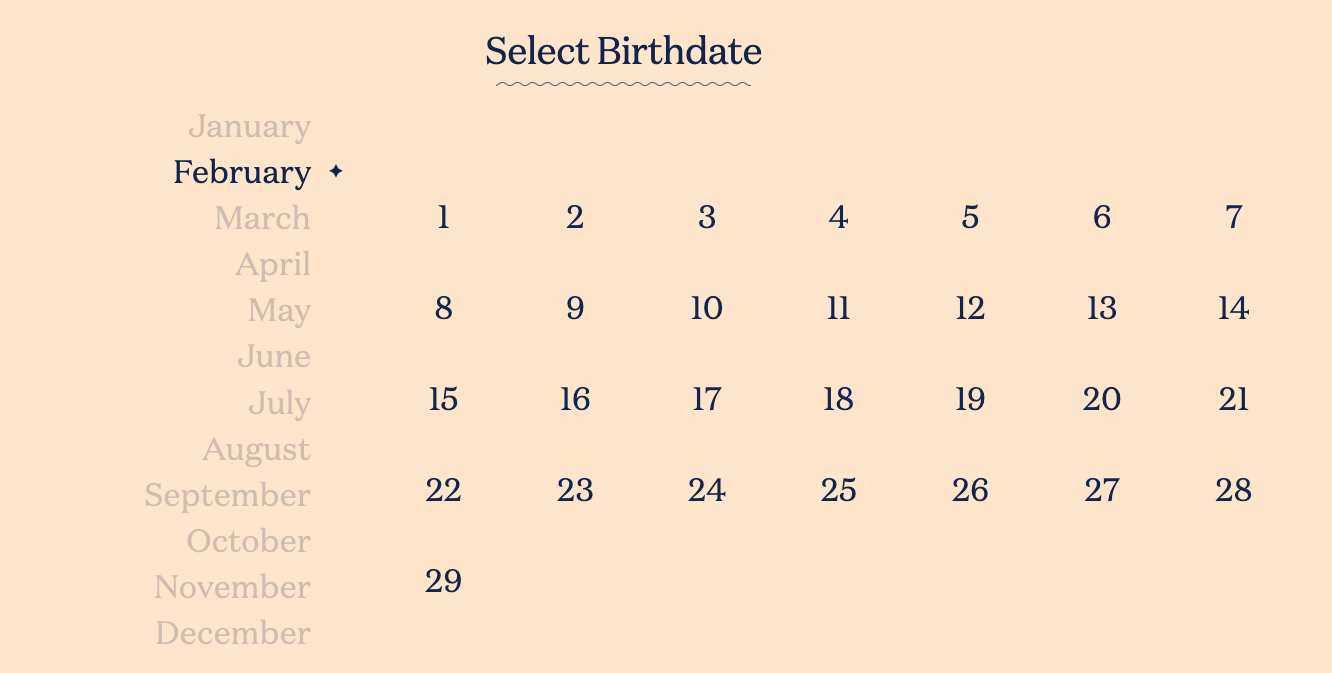 Birthdate Candle date calendar