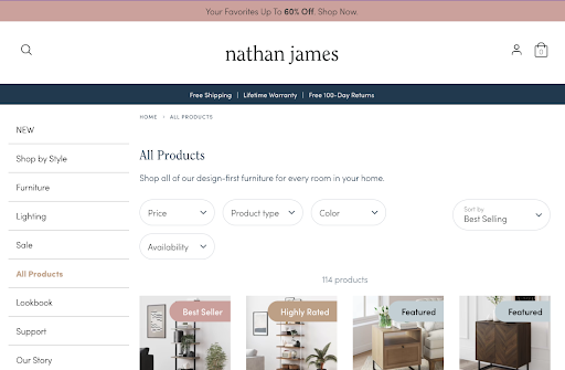 Nathan James Product Page