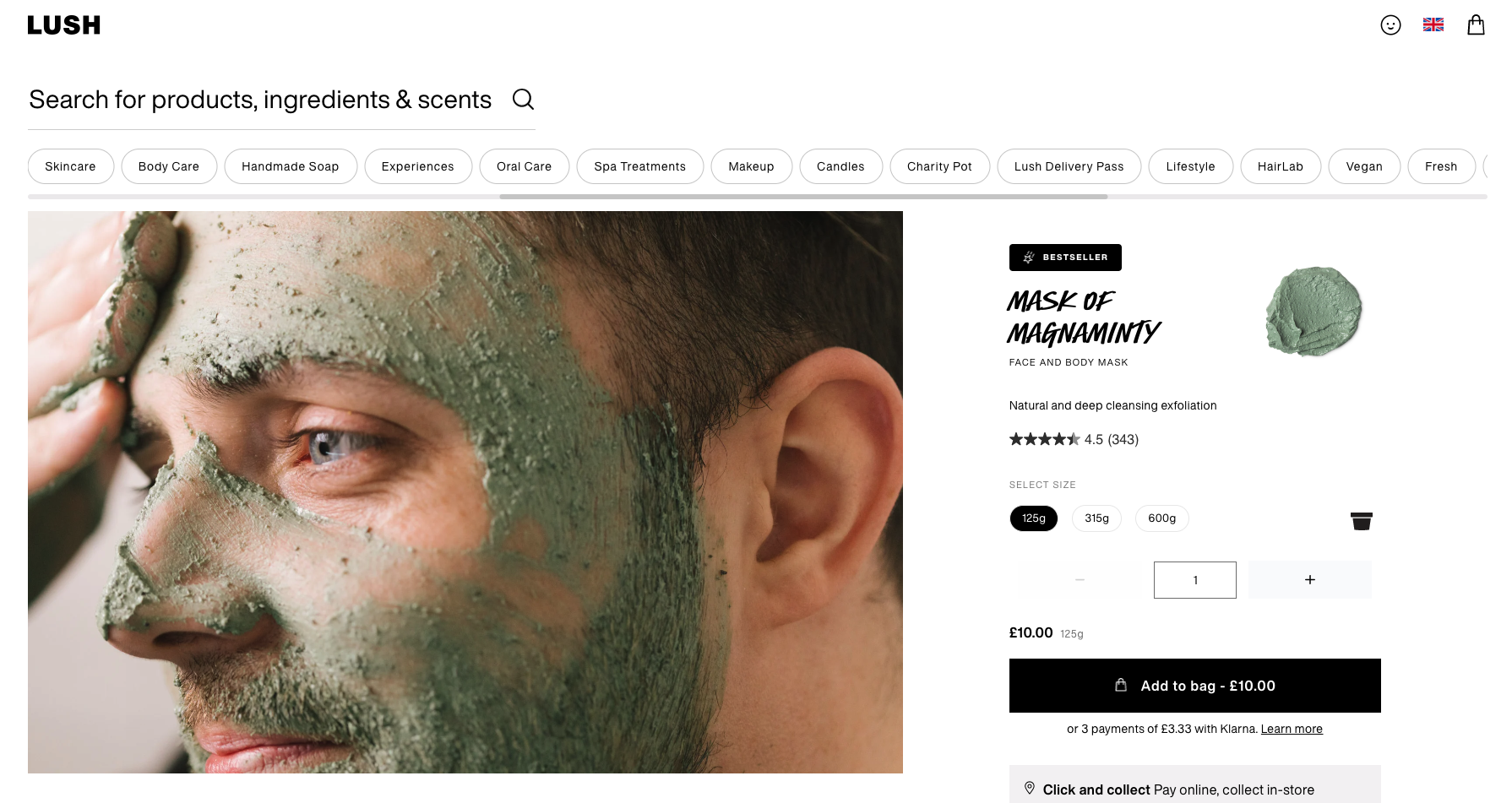 Lush Product Page Example
