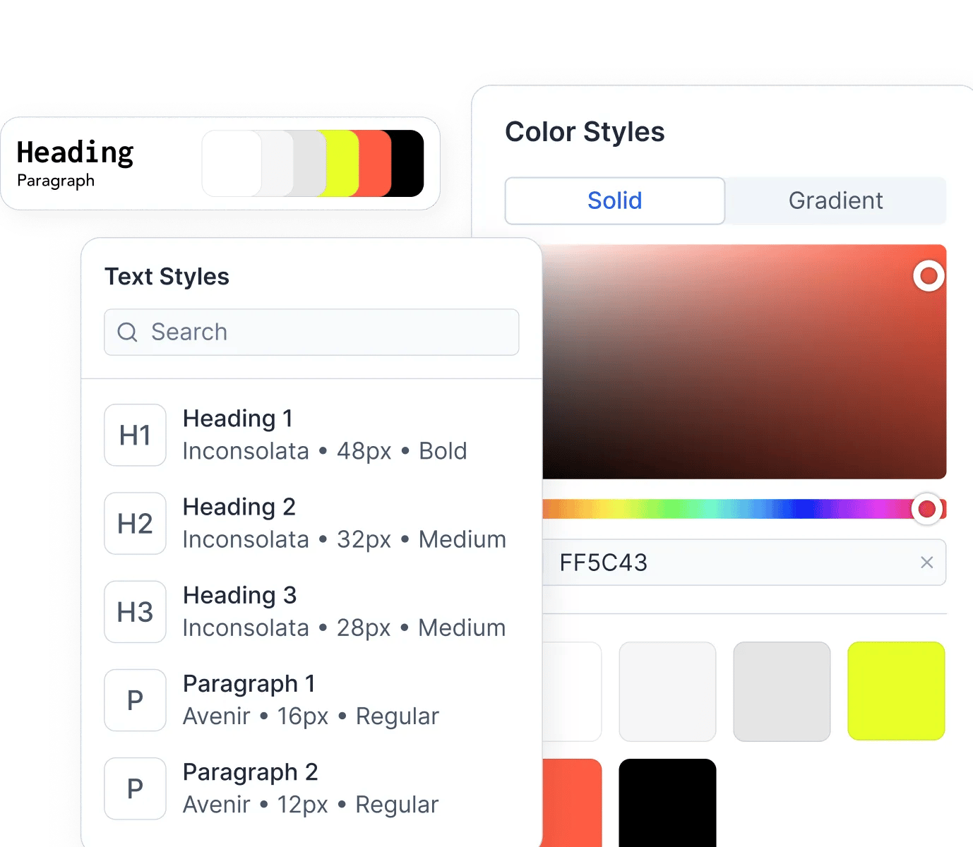 Replo theme builder brand styles applied across templates