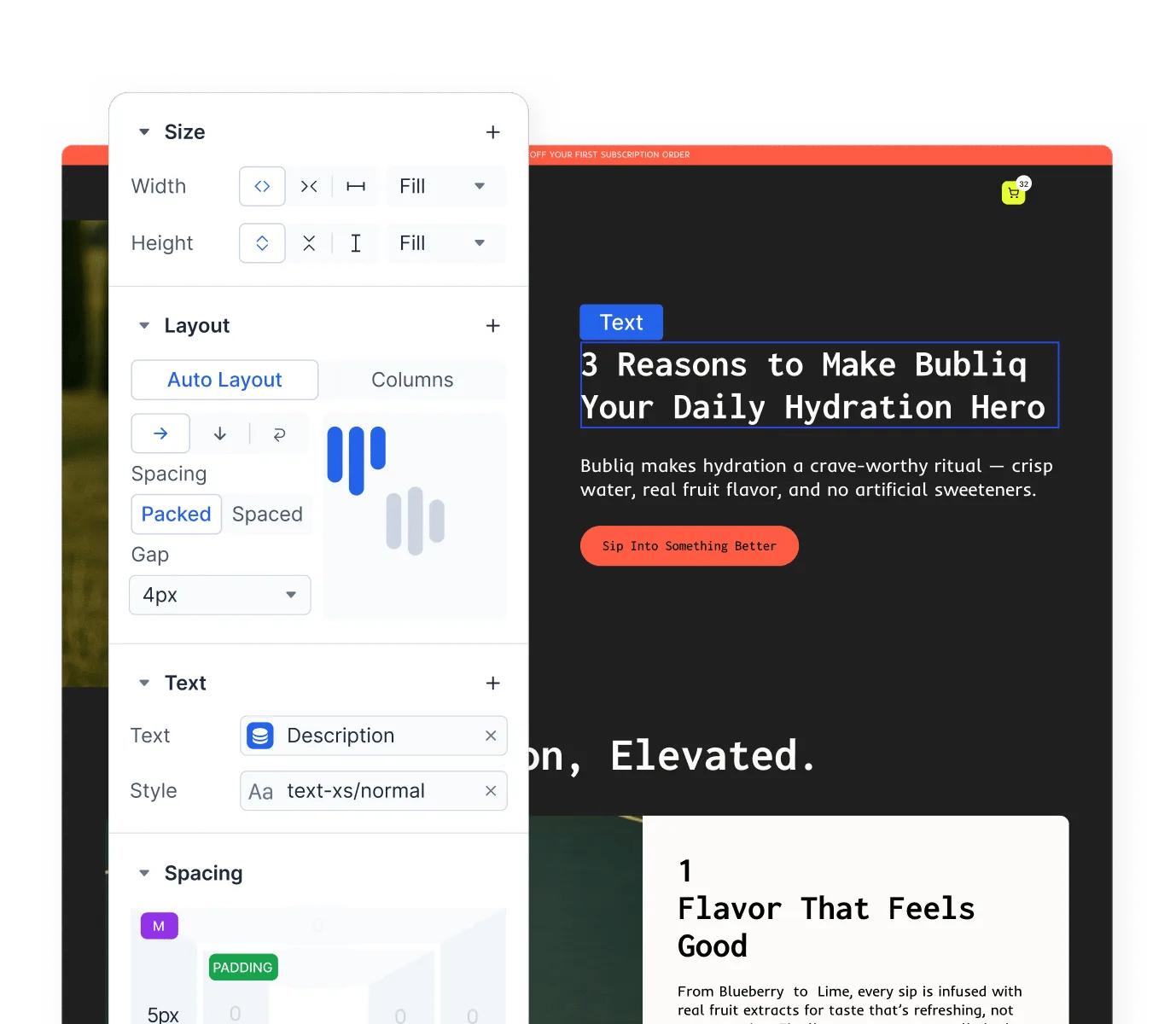 Replo theme builder pixel perfect designs